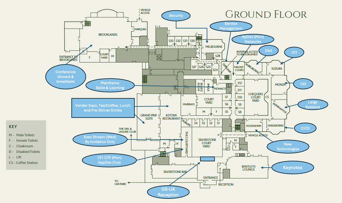 Whittlebury Hall Ground Floor Plan