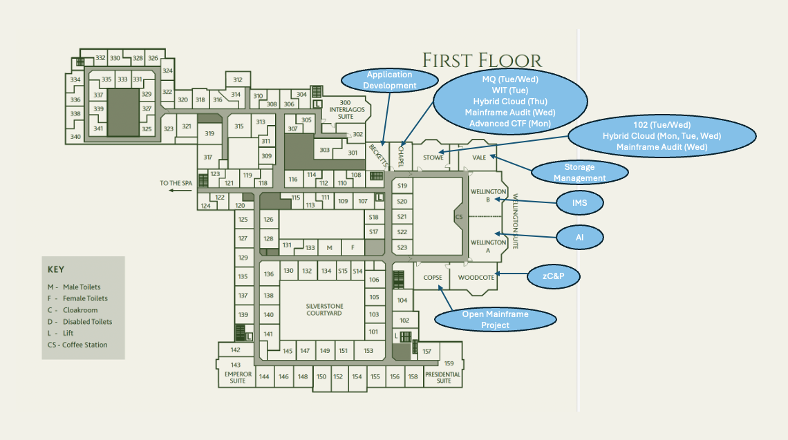 Whittlebury Hall First Floor Plan